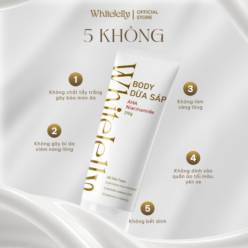 [TẶNG KÈM TÚI] Combo WhiteJelly Kem Body Dừa Sáp và Kem Tẩy Tế Bào Chết Body Than Tre Dừa Sáp Trắng Da, Mịn Da