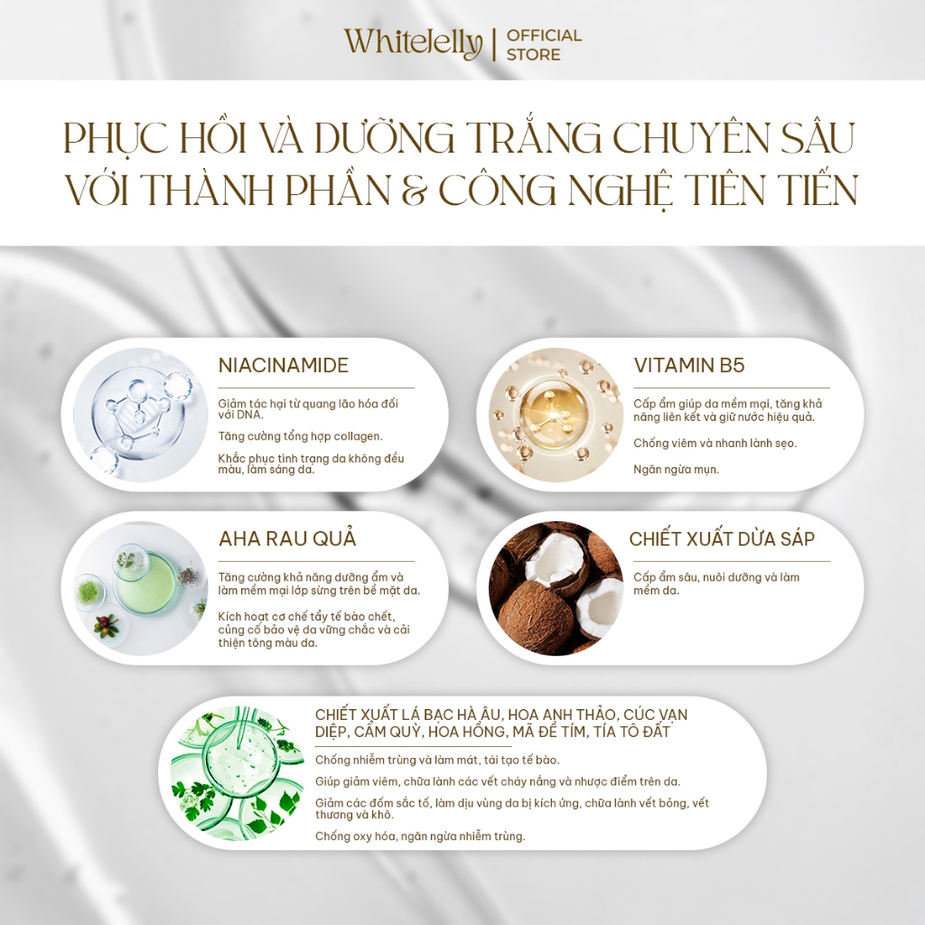 [TẶNG KÈM TÚI] Combo WhiteJelly Kem Body Dừa Sáp và Kem Tẩy Tế Bào Chết Body Than Tre Dừa Sáp Trắng Da, Mịn Da