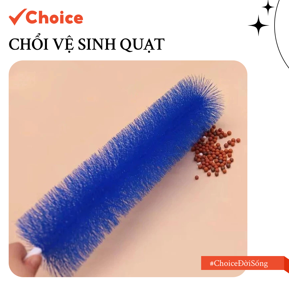 [Choice] Chổi Vệ Sinh Quạt Màu Xanh FS1-2925-724 Cọ Rửa Xe, Đa Năng - Phủi Bụi Bàn Phím, Lau Khe Hẹp