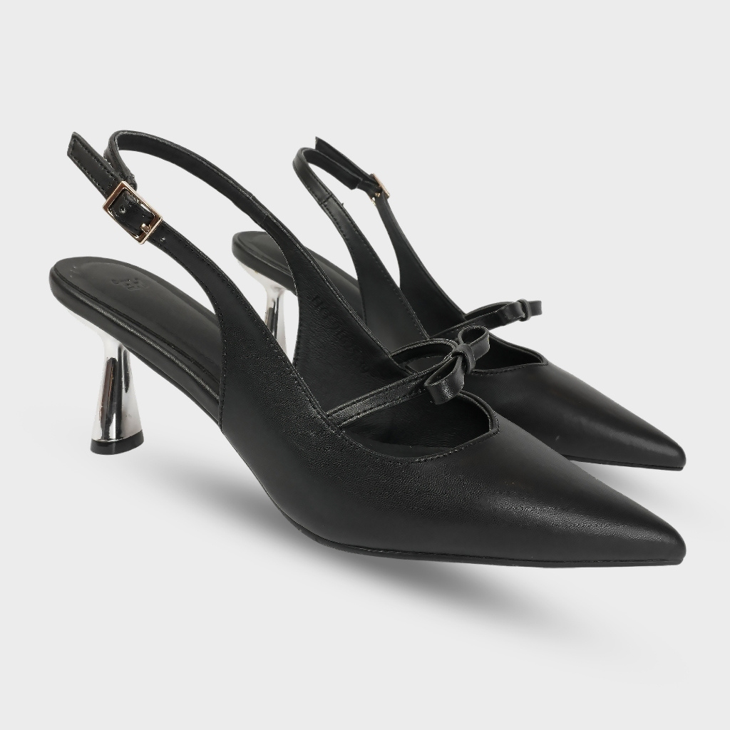 Giày cao gót nữ slingback gót tráng gương 6cm HG Fashion phong cách Hàn Quốc dễ phối đồ thời trang HG91625