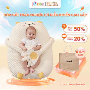 Đệm Gối Chống Trào Ngược BI13 IQKAO Vỗ Ru Kể Chuyện Bằng Bluetooth Giúp Bé Ngủ Ngon, Giảm Nôn Trớ Gấp Gọn Tiện Lợi