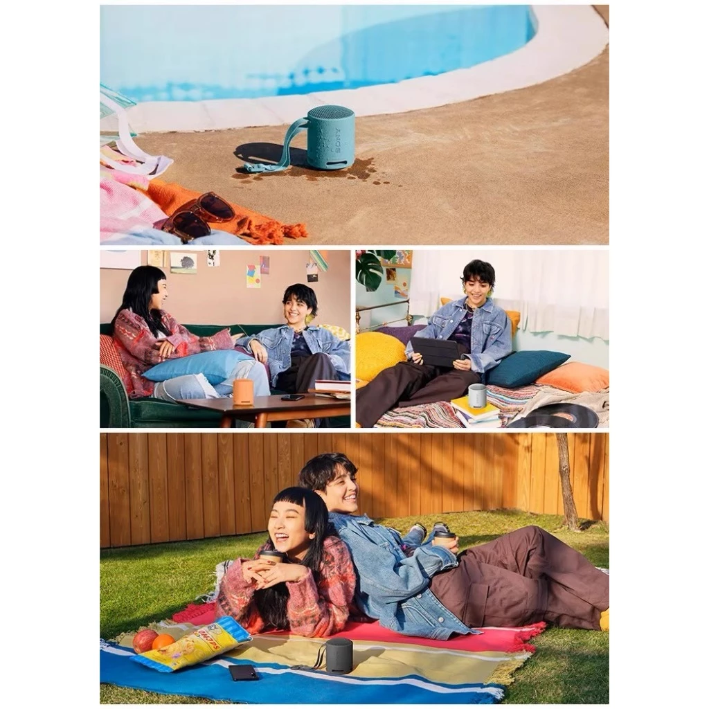 Loa Sony SRS-XB100 (Pin 16h | Công suất 5W | IP67 | Bluetooth 5.3 | Sound Diffusion Processor|ngoài