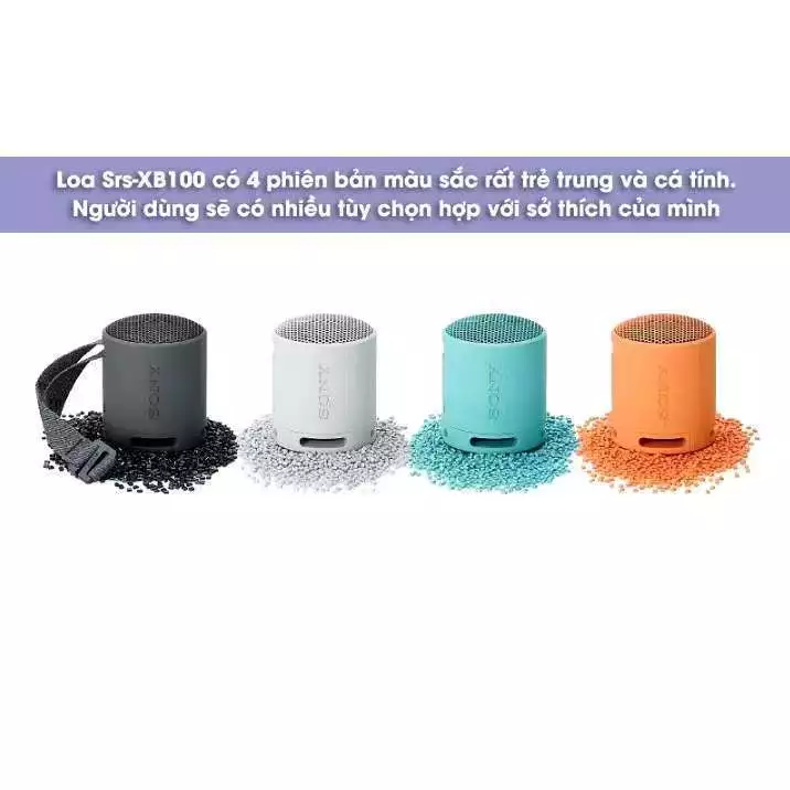 Loa Sony SRS-XB100 (Pin 16h | Công suất 5W | IP67 | Bluetooth 5.3 | Sound Diffusion Processor|ngoài