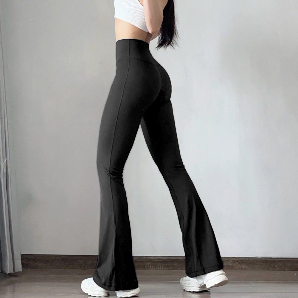 【Fumeng】Quần dài thể thao nữ cao eo flare - kéo dài chân, thoải mái ôm sát, hút mồ hôi nhanh khô, đa năng phối đồ