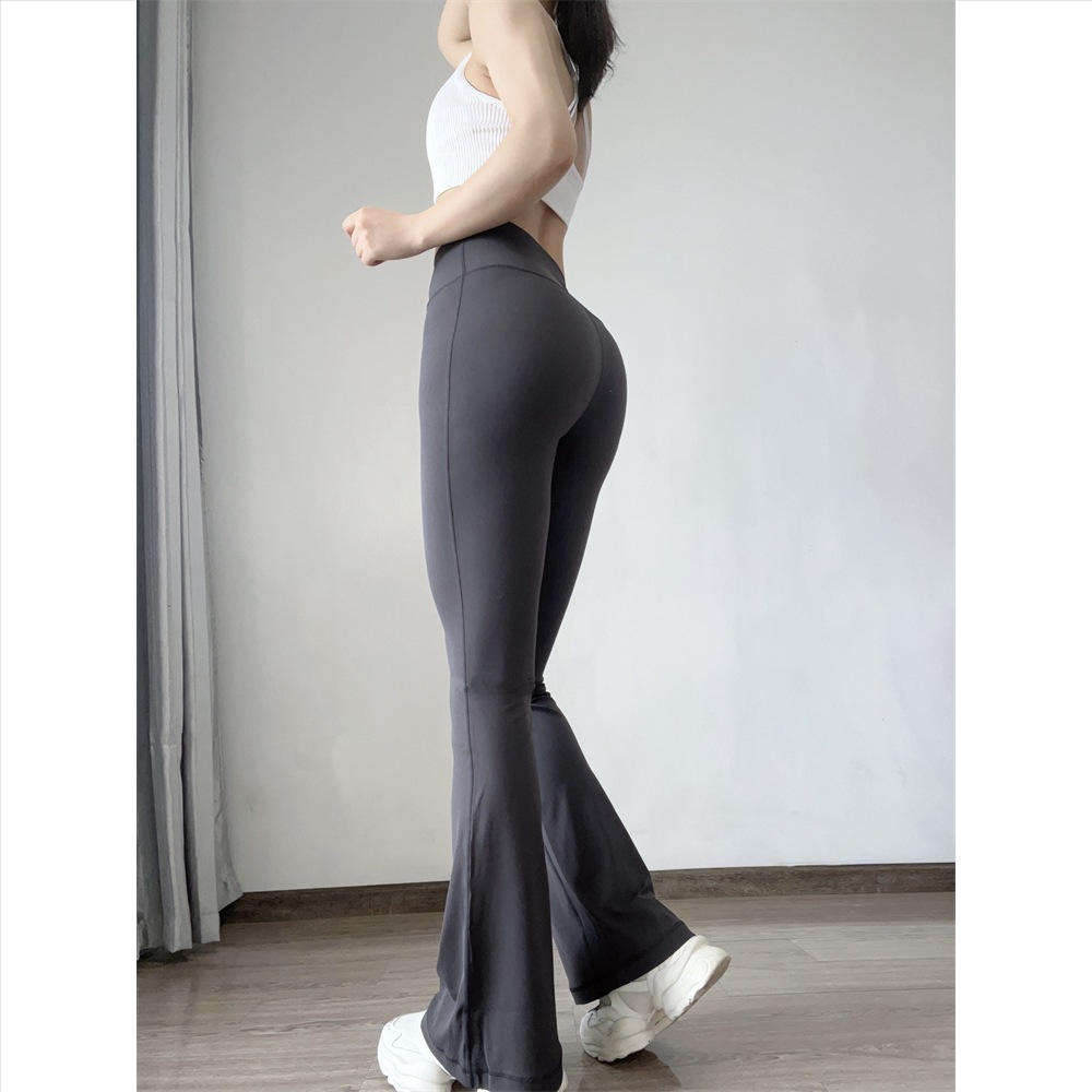 【Fumeng】Quần dài thể thao nữ cao eo flare - kéo dài chân, thoải mái ôm sát, hút mồ hôi nhanh khô, đa năng phối đồ