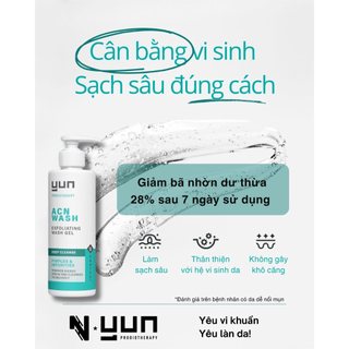Gel rửa mặt loại bỏ dầu thừa và làm sạch sâu YUN ACN Deep Exfoliating Wash 150ml (ACN-02)