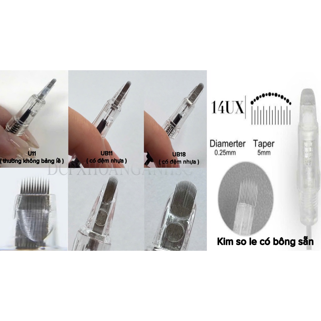Kim Điêu Khắc Mày Black Pearl U11 Ngang Thường – Đi Sợi Siêu Mảnh hộp 10kim