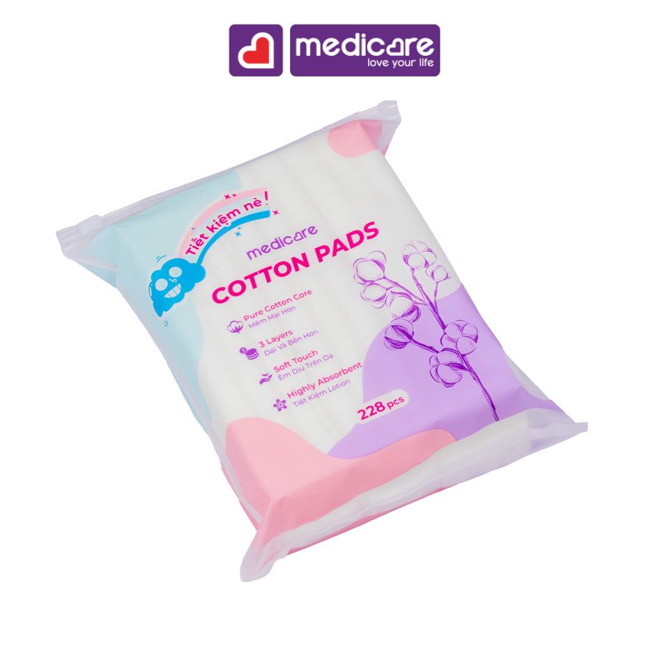 Bông tẩy trang MEDiCARE 228 miếng
