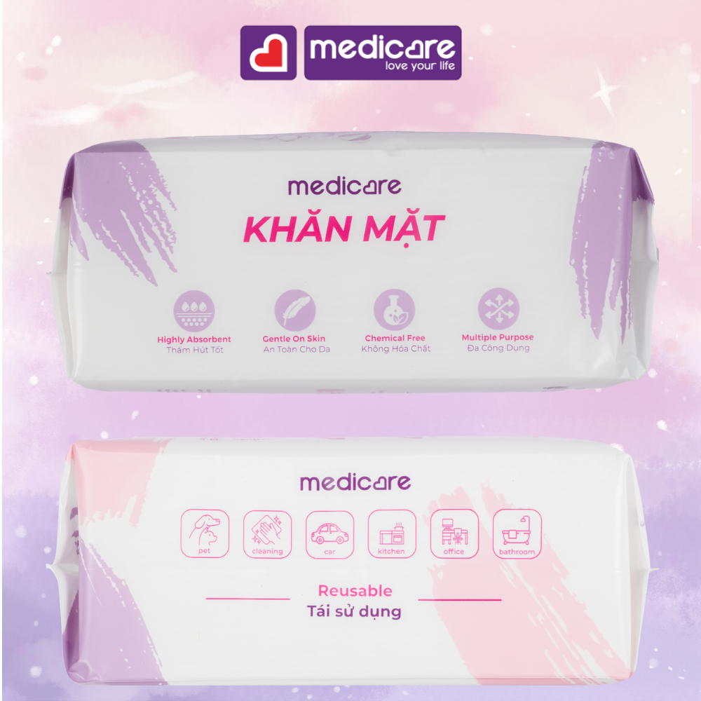 Khăn mặt MEDiCARE gói 60 tờ