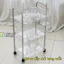 Xe Đẩy 2/3/4 Tầng Kệ Nhựa Trong Suốt Có Bánh Xe đẩy Ăn Nhẹ Đẹp Kệ Bảo Quản Suốt Nhiều Tầng