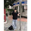 Áo Polo Đen Cổ Kẻ Caro DEAMOS Unisex Chất Liệu TR Air Layer Thêu Nổi Local Brand
