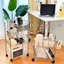Xe Đẩy 2/3/4 Tầng Kệ Nhựa Trong Suốt Có Bánh Xe đẩy Ăn Nhẹ Đẹp Kệ Bảo Quản Suốt Nhiều Tầng