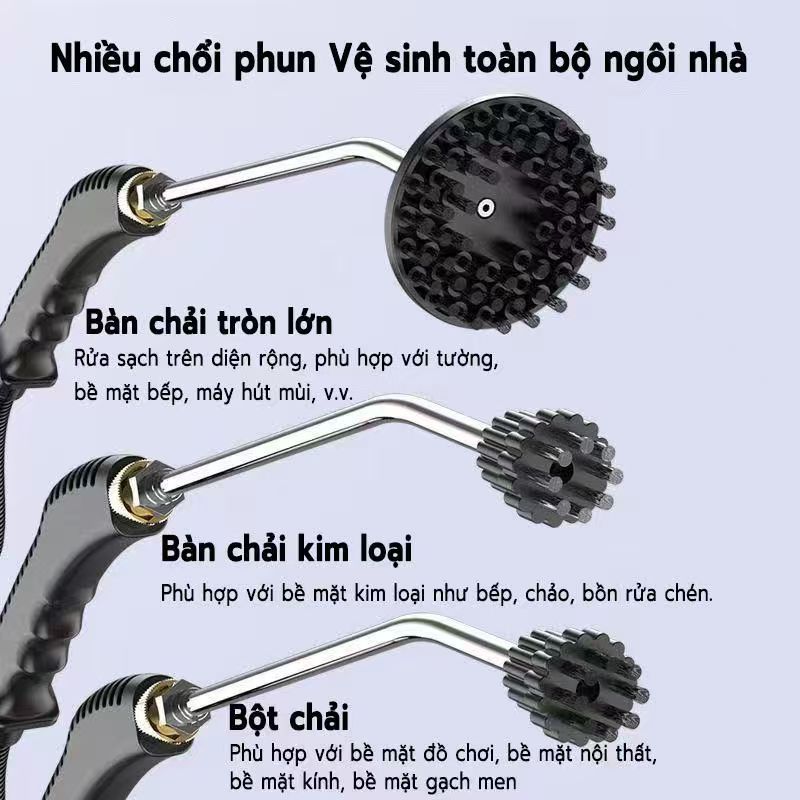 EXYT Máy Hơi Nước Cầm Tay Diệt Khuẩn 105°C, Tăng Áp 6 Mức, 15s Phun Hơi, Tặng Đầu Chổi Đa Năng - Làm Sạch Toàn Diện