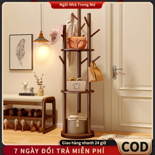 Giá treo quần áo đứng hình cây đa năng tiết kiệm không gian giúp phòng sạch sẽ ngăn nắp