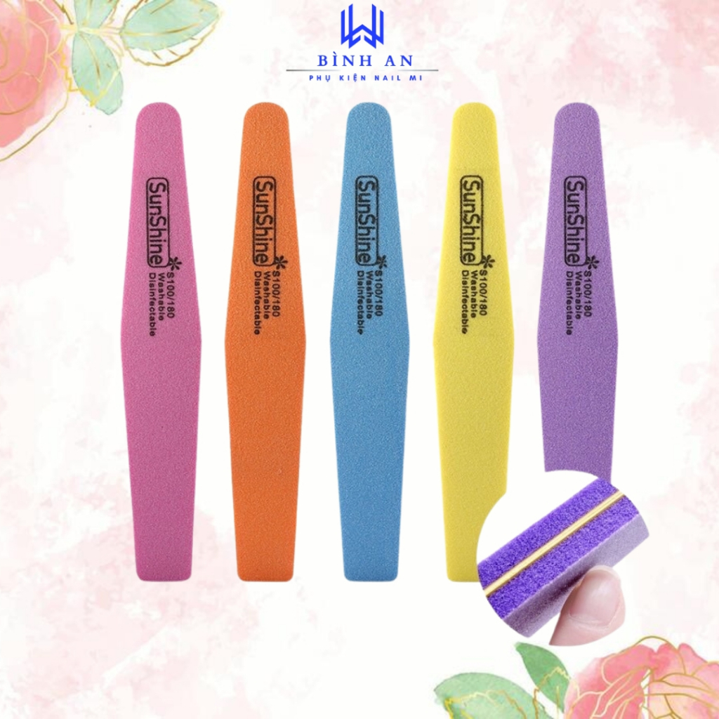 Phao Dũa Móng SunShime, Dũa Móng Dài Chà Bề Mặt, Làm Mịn Móng Cực Hiệu Quả [ Bình An ]