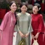 Áo dài lụa nhũ DIỆP TRÂN phối cúc sò dây cách điệu kèm quần lụa Satin AD231