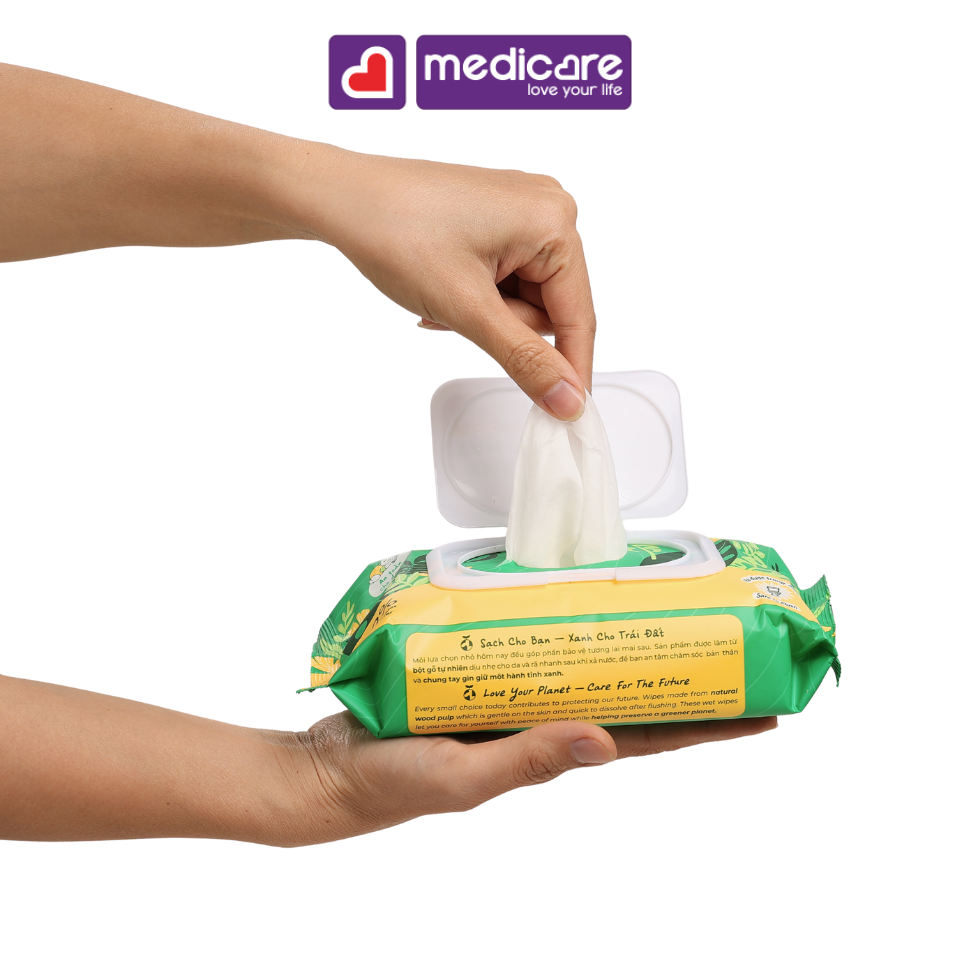 Khăn ướt MEDiCARE tan trong nước gói 60 tờ
