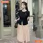 Đầm thiết kế BEMINE cổ tròn dáng peplum tùng váy dáng chữ A phù hợp đi làm-B174