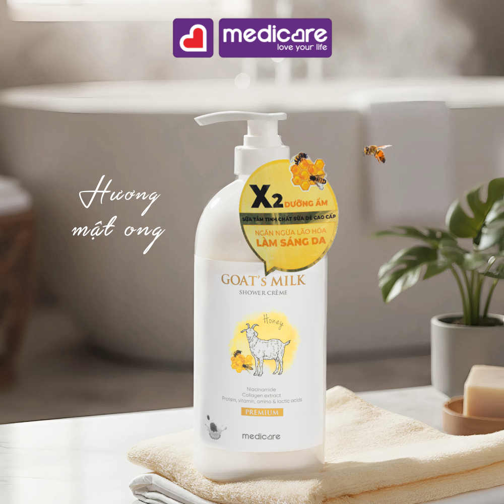 Sữa tắm dê MEDiCARE premium 1 lít