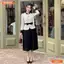 Đầm thiết kế BEMINE cổ trụ dáng peplum tay dài dáng chữ A phù hợp đi làm-B202