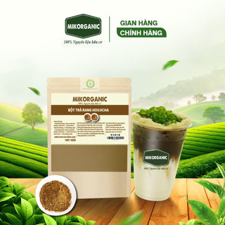(Koc, Kol) Bột Trà Rang Houjicha  MIKORGANIC Nguyên chất, Pha Đồ Uống, Pha Chế, Làm Bánh Kem