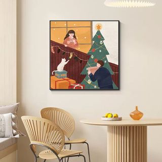 Tranh Canvas Khổ Vuông Treo Tường Hình Vẽ Trừu Tượng  BH211 - Tranh Decor Treo Tường, Trang Trí Quán Cafe, Homestay