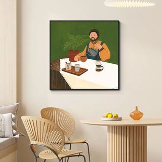 Tranh Canvas Khổ Vuông Treo Tường Hình Vẽ Trừu Tượng  BH211 - Tranh Decor Treo Tường, Trang Trí Quán Cafe, Homestay
