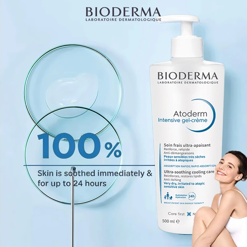 Kem Dưỡng Bioderma Atoderm Intensive Gel-Crème 500ml/Làm Dịu Da Khô Ngứa Nhanh Chóng