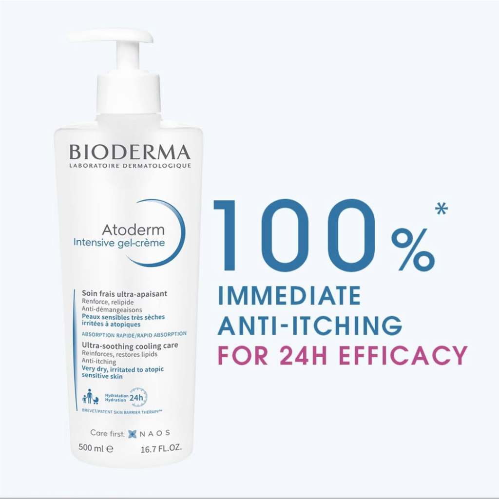 Kem Dưỡng Bioderma Atoderm Intensive Gel-Crème 500ml/Làm Dịu Da Khô Ngứa Nhanh Chóng