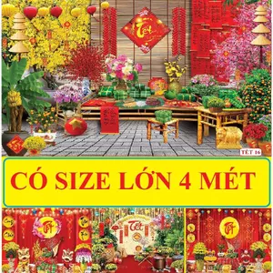 Decor trang trí  TẾT 2026, phụ kiện tranh vải treo tường mừng năm mới . Tranh Tết decor sự kiện tranh TẾT TET01- BIATON