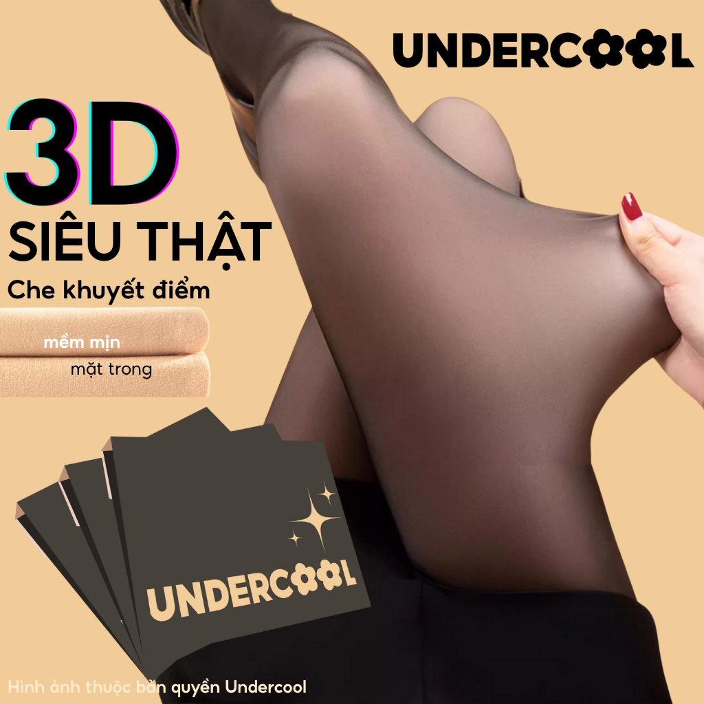 Quần Tất 3D UNDERCOOL QT17 Quần vớ 3D6S Giữ Nhiệt Siêu Thật Che Khuyết Điểm Siêu Dai Nâng Mông, Live QT17