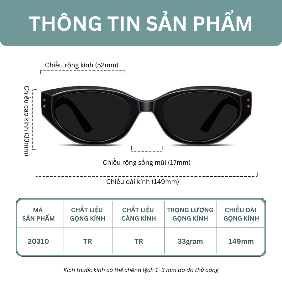 Kính Râm Mắt Mèo INNI 20310 Thời Trang 2026 Chống Tia UV400, Gọng Nhựa Cao Cấp (Dành cho Nữ)