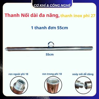 Thanh Nối Dài ( chất liệu inox )- nối dài máy bắn đinh, chổi lau nhà, thanh gạt kính, sử dụng đa năng, làm việc chỗ cao,