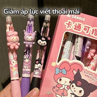Bút mực xoá được cho bé tập viết – Bút gel ngòi 0.5mm mực xanh, hình hoạt hình đẹp, phù hợp học sinh tiểu học