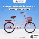 Xe đạp trẻ em Thống Nhất Puppy 20 XH inch cho bé gái 7-10 tuổi, khung thép bền, phanh an toàn, màu đẹp — ảnh 1