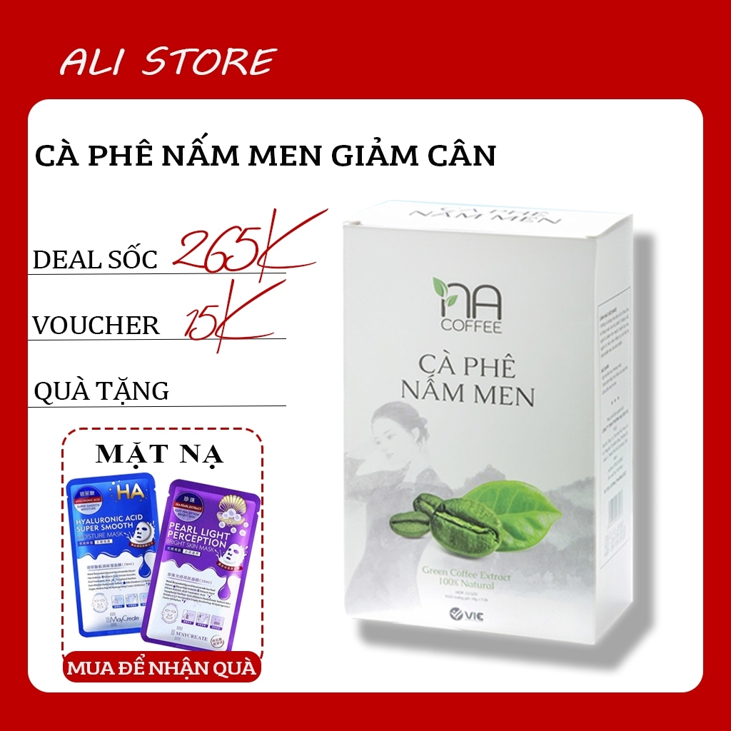 Cà Phê Giảm Cân Nấm Men V.I.C Na Coffee Hỗ Trợ Kiểm Soát Cân Nặng 12 Gói Slimming Garcinia Coffee