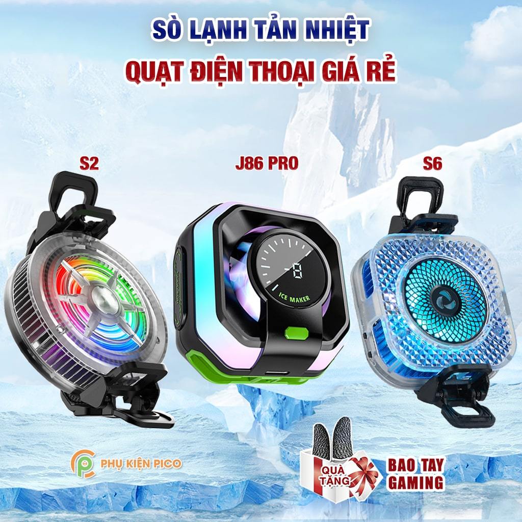 Quạt tản nhiệt điện thoại sò lạnh từ tính Led RGB làm lạnh đóng băng ...