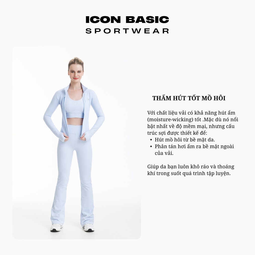 CLASSIC TROUSER Quần legging ống loe nhẹ, tôn body - ICON BASIC Sportwear