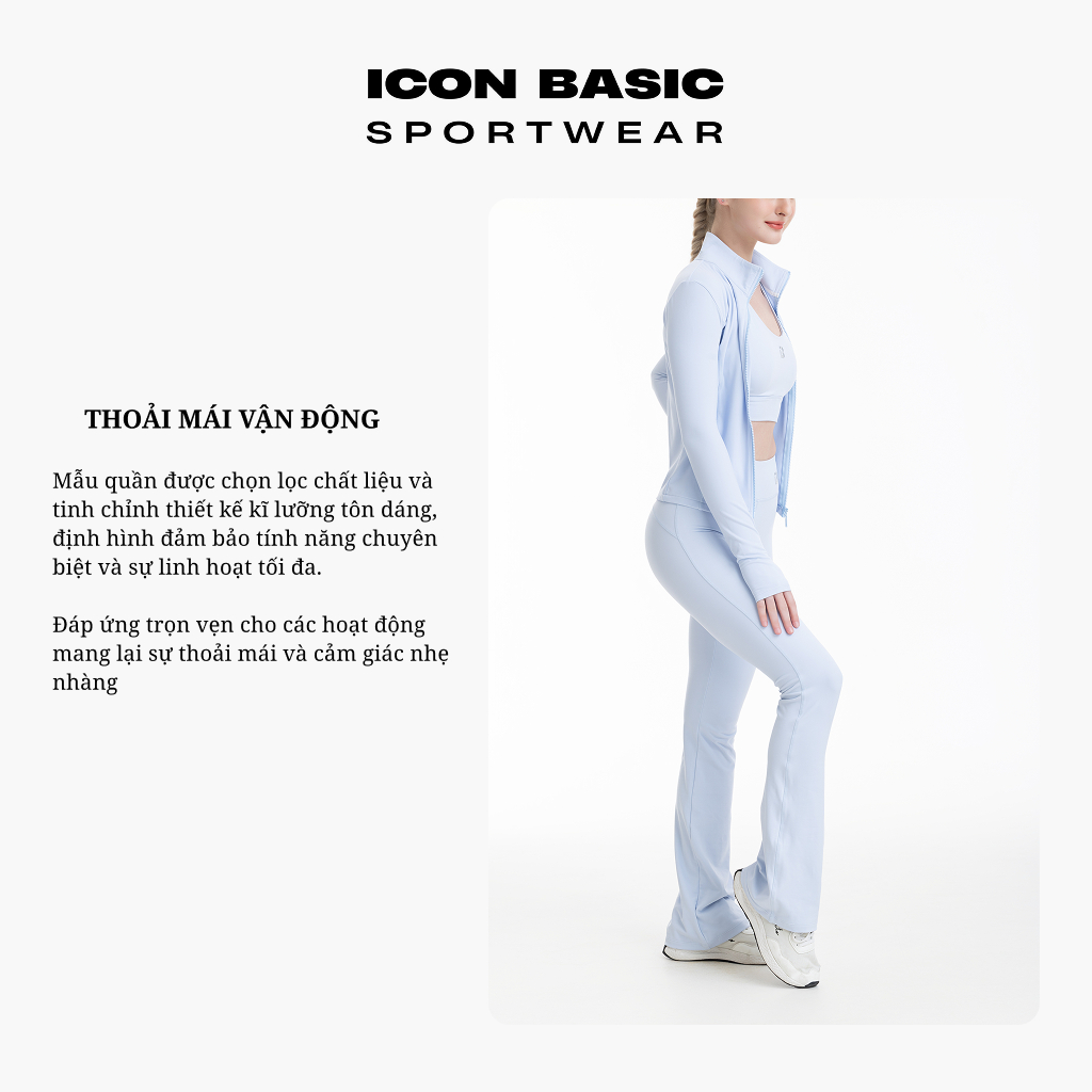 CLASSIC TROUSER Quần legging ống loe nhẹ, tôn body - ICON BASIC Sportwear