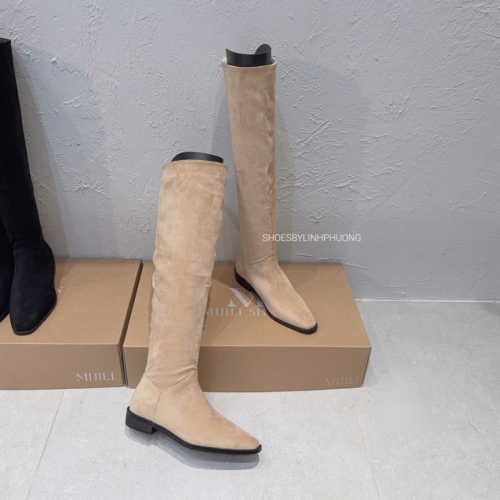 [‼️GIÁ XẢ BỎ MẪU] Boot da lộn trơn đi 2 kiểu brand MIJILI hàng cao cấp fullbox