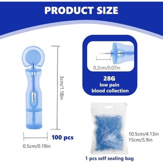 KIM NẶN MỤN VÔ TRÙNG - COMBO 2 HỘP 100 CÂY - KIM LẤY NHÂN MỤN 28G DÙNG 1 LẦN AN TOÀN