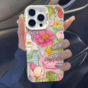 Nở hoa phù hợp với iphone 17/16/15 chống thấm nước vỏ điện thoại di động 14/13/11 đơn giản