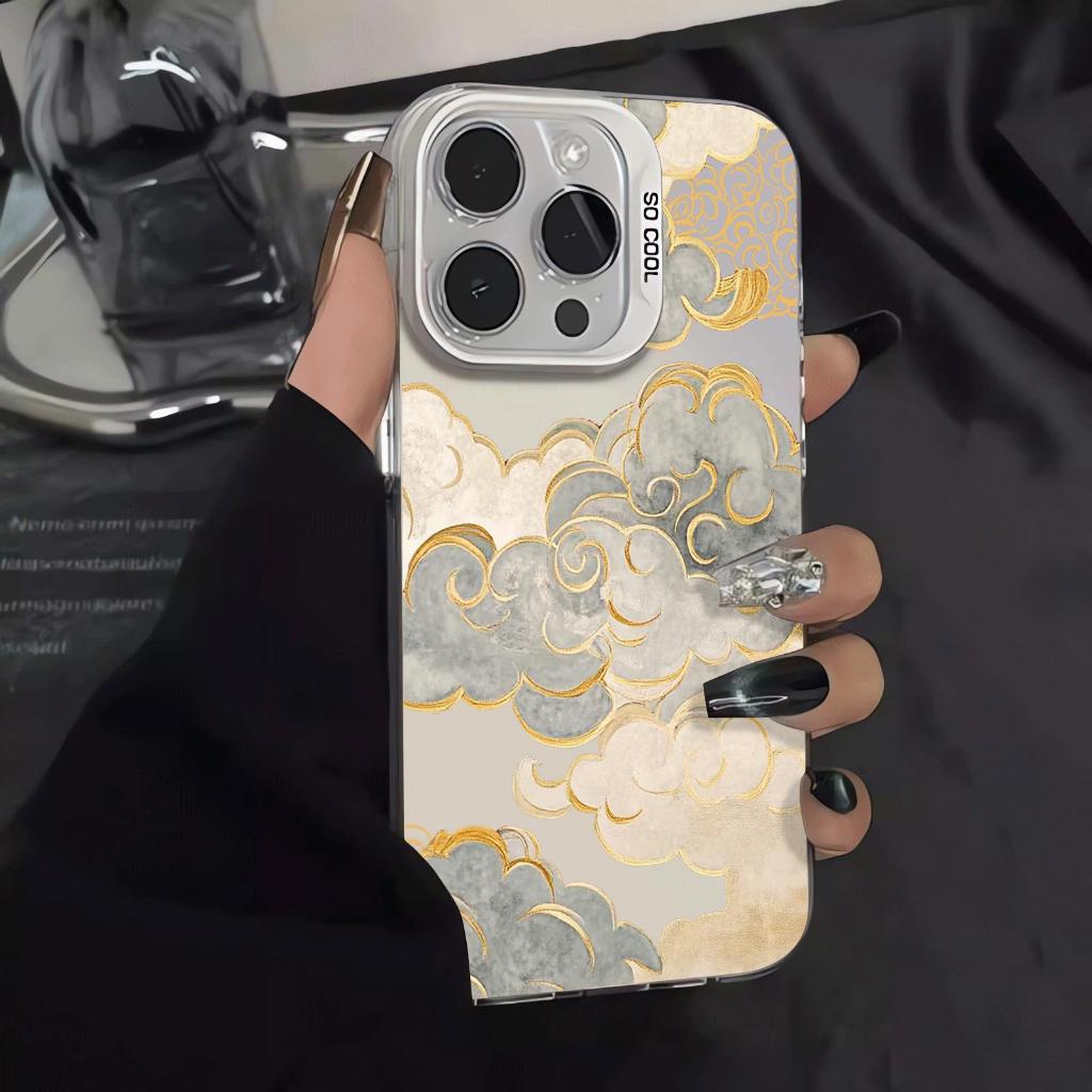 Phnom penh đám mây phù hợp với iphone 17/16/15 chống thấm nước vỏ điện thoại di động 14/13/11 đơn giản