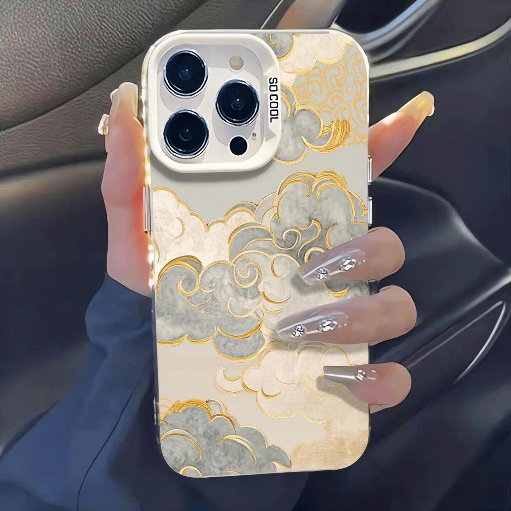 Phnom penh đám mây phù hợp với iphone 17/16/15 chống thấm nước vỏ điện thoại di động 14/13/11 đơn giản