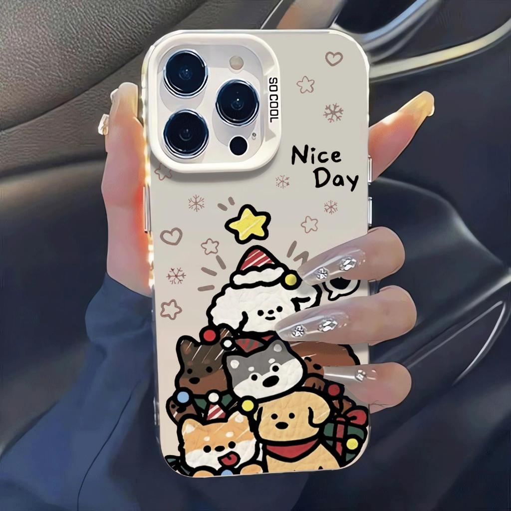 Chồng cún áp dụng cho iphone 17/16/15 chống thấm nước vỏ điện thoại di động 14/13/11 đơn giản