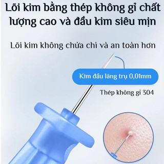 KIM NẶN MỤN VÔ TRÙNG - COMBO 2 HỘP 100 CÂY - KIM LẤY NHÂN MỤN 28G DÙNG 1 LẦN AN TOÀN