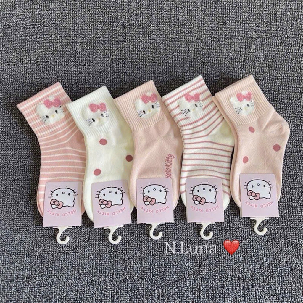 Set 10 đôi tất hello kitty cho bé 2-12y