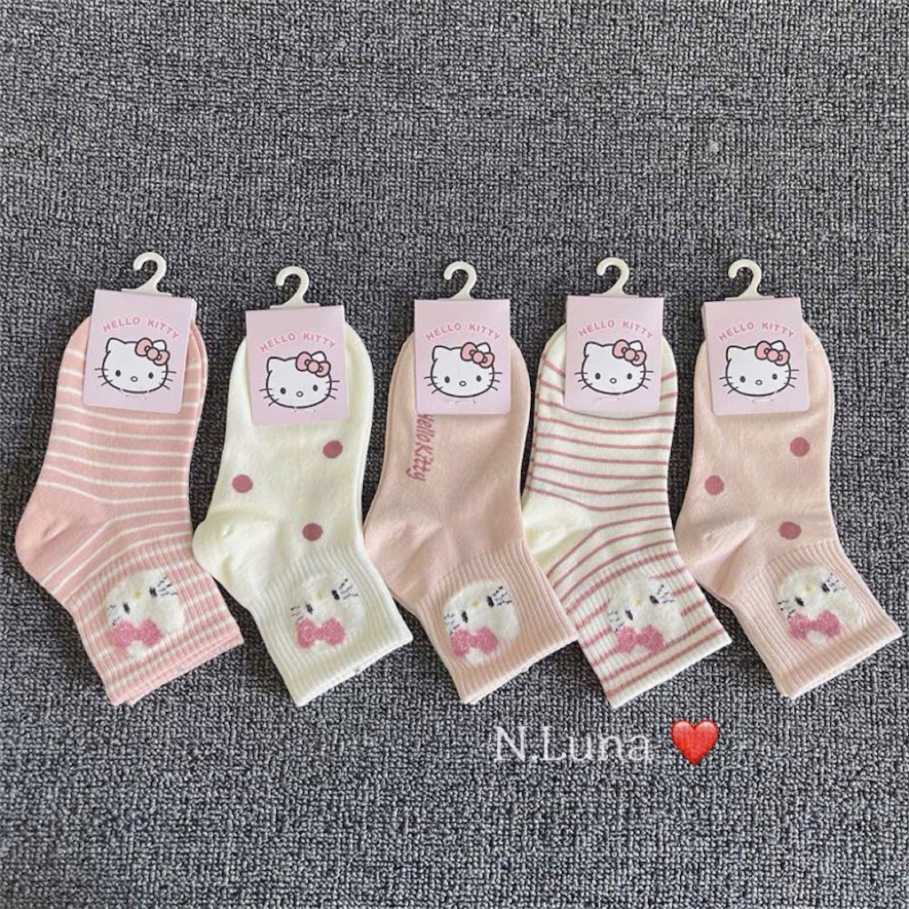 Set 10 đôi tất hello kitty cho bé 2-12y