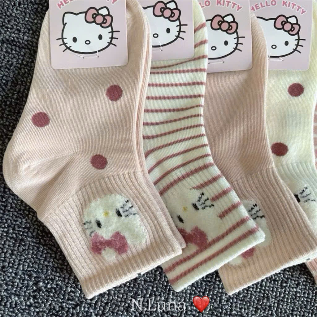 Set 10 đôi tất hello kitty cho bé 2-12y
