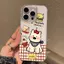 Mạng lưới màu đỏ west highland cho iphone 17/16/15 dễ thương vỏ điện thoại 14/13/11 đơn giản